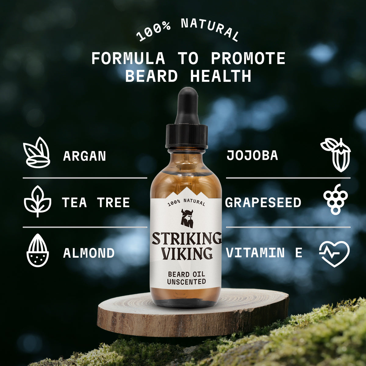 Organic Beard Oil, Hand-Crafted with 100% Organic Ingredients