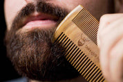 striking viking wooden beard comb