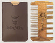 striking viking wooden beard comb