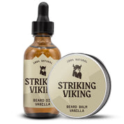 Striking Viking Vanilla Beard Oil & Balm Kit for Soft Healthy Beard Care for Men
