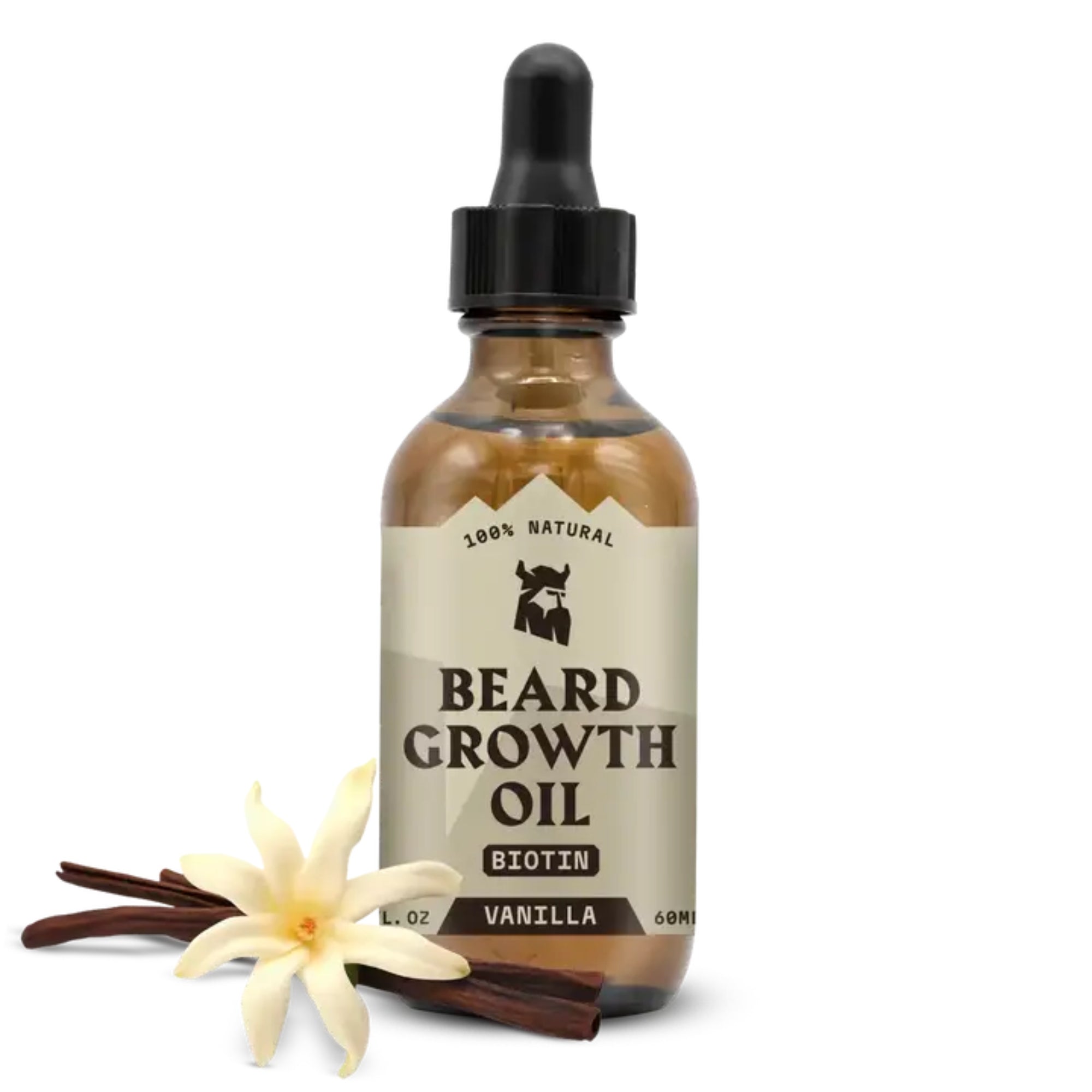 Striking Viking Vanilla Beard Growth Oil with Biotin & Castor Oil for Fuller Beard Growth