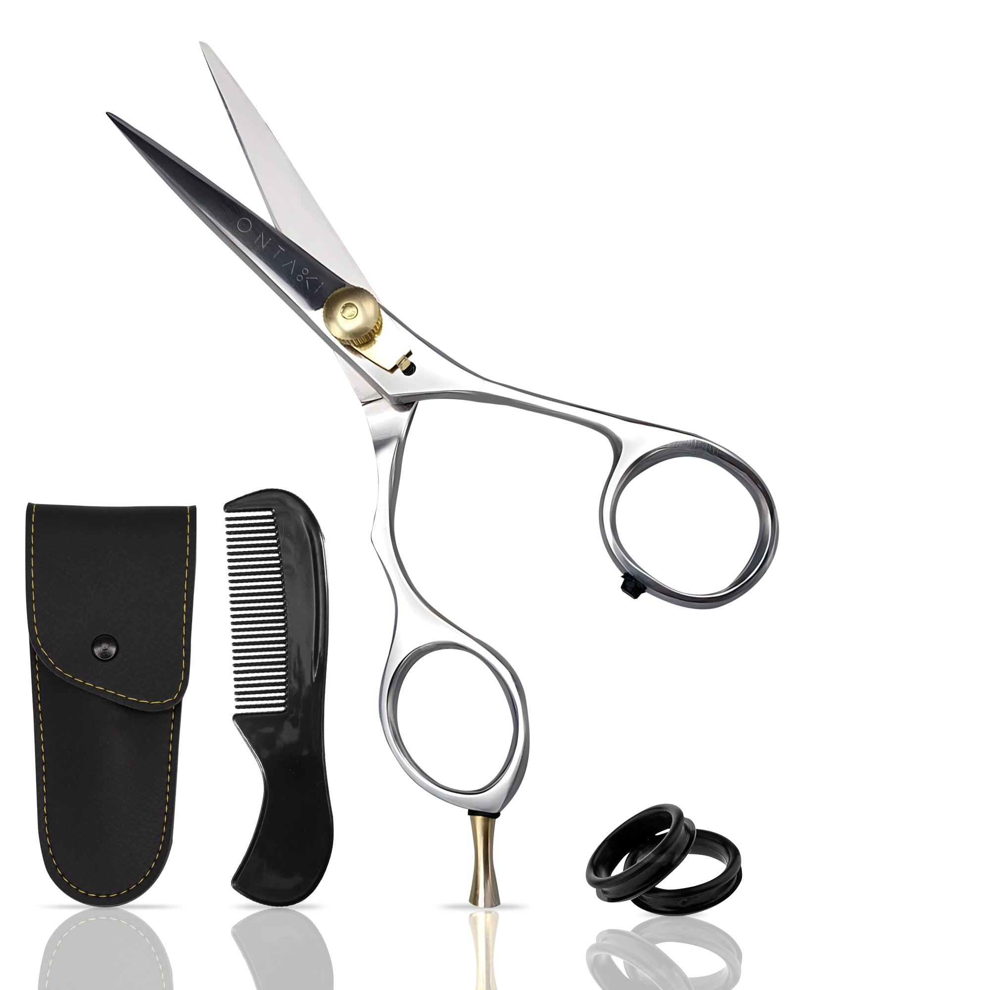 ONTAKI Japanese Steel Beard & Mustache Scissors 5.5 Inch – Professional Grooming Kit