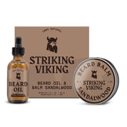 Striking Viking Sandalwood Beard Oil & Balm Kit for Soft Healthy Beard Care for Men