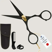 ONTAKI Japanese Steel Beard & Hair Scissors 5.5 Inch – Professional Grooming Shears