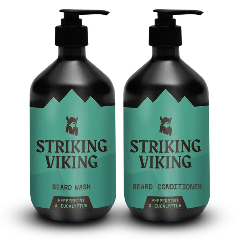 Set de Champú y Acondicionador para Barba - Menta y Eucalipto
