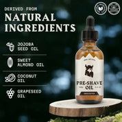 Striking Viking Unscented Pre Shave Oil for Men – Smooth Razor Glide & Skin Protection