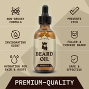 Striking Viking Vanilla Beard Oil with Natural Organic Oils for Soft Healthy Beard Care