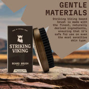Striking Viking Boar Bristle Beard Brush for Men – Natural Beech Wood Grooming Brush