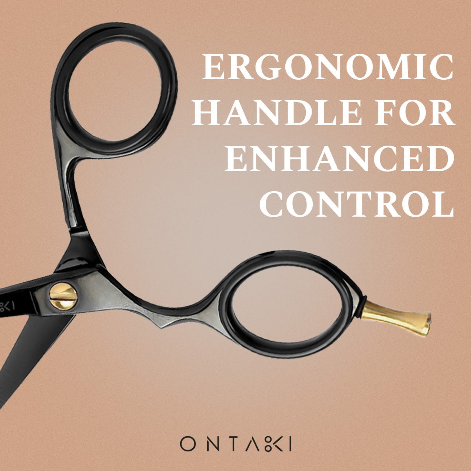ONTAKI Japanese Steel Rounded Tip Beard & Mustache Scissors 4.2 Inch Grooming Kit
