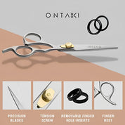 ONTAKI Professional Thinning & Texturizing Scissors Set 6.5 Inch – Japanese Alloy Steel