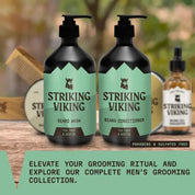Striking Viking Tea Tree & Biotin Beard Shampoo & Conditioner Set for Healthy Beard Care