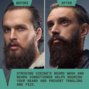 Striking Viking Peppermint & Eucalyptus Beard Shampoo & Conditioner Set for Healthy Beard Care