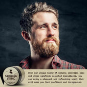 Striking Viking Vanilla Beard Butter for Soft Hydrated & Healthy Beard Care for Men