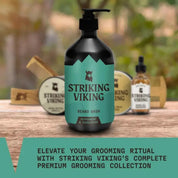 Striking Viking Beard Shampoo with Natural Peppermint & Eucalyptus for Refreshing Beard Care