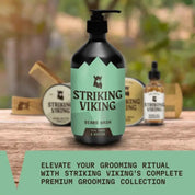 Striking Viking Tea Tree & Biotin Beard Shampoo for Clean Healthy Soft Beard Care for Men