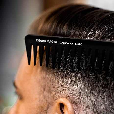 Carbon Wide Tooth Comb - Black