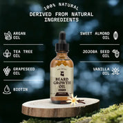 Striking Viking Vanilla Beard Growth Kit with Biotin Oil & 0.25mm Derma Roller