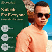 Cloudfield Unisex Polarized Wood Sunglasses - Red