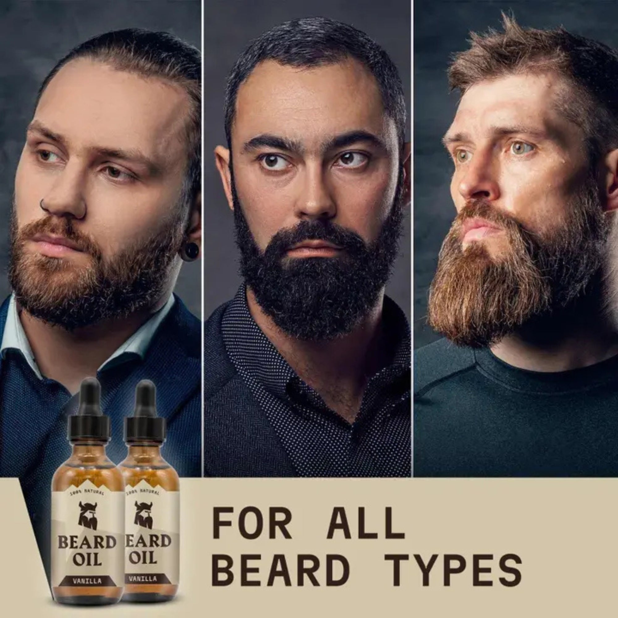 Striking Viking Vanilla Beard Oil with Natural Organic Oils for Soft Healthy Beard Care