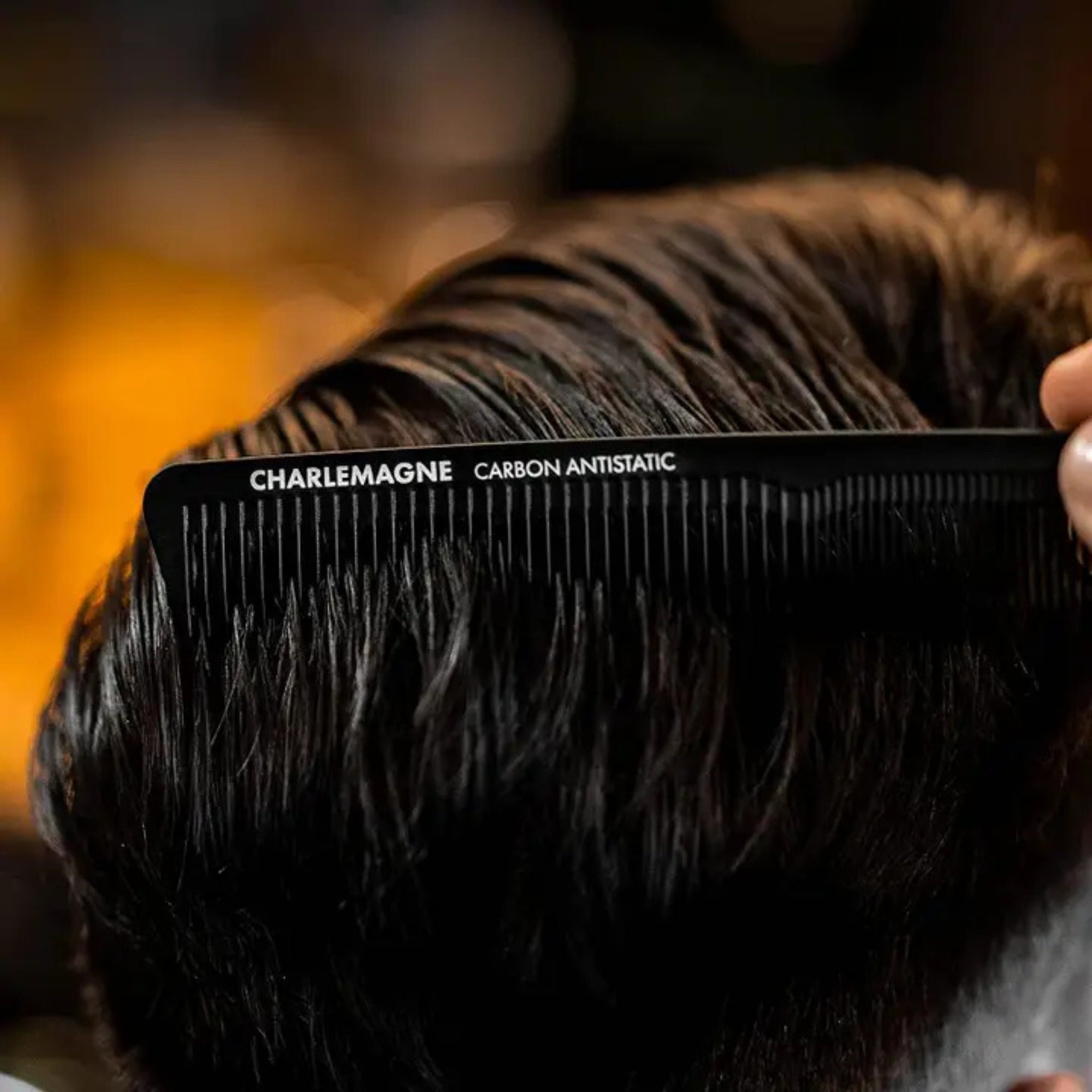 Charlemagne Carbon Hair Comb for Men – Professional Heat-Resistant Styling & Detangling Comb