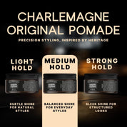 Charlemagne Original Hair Pomade for Men – Strong Hold Water-Based Styling Pomade 100ml
