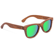 Cloudfield unisex polarized wood sunglasses with kosso green lenses and eco-friendly bamboo frame