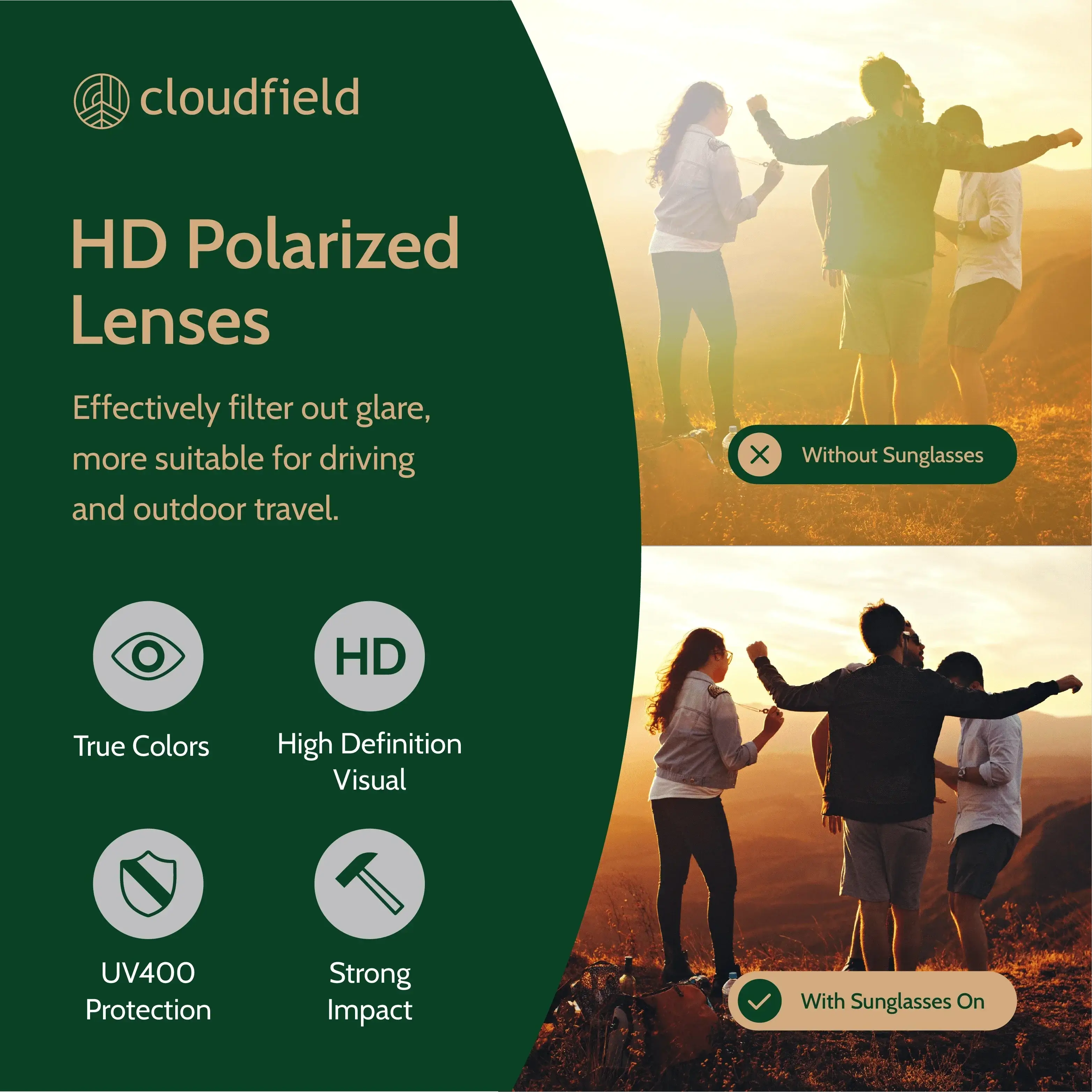 dark polarized sunglasses