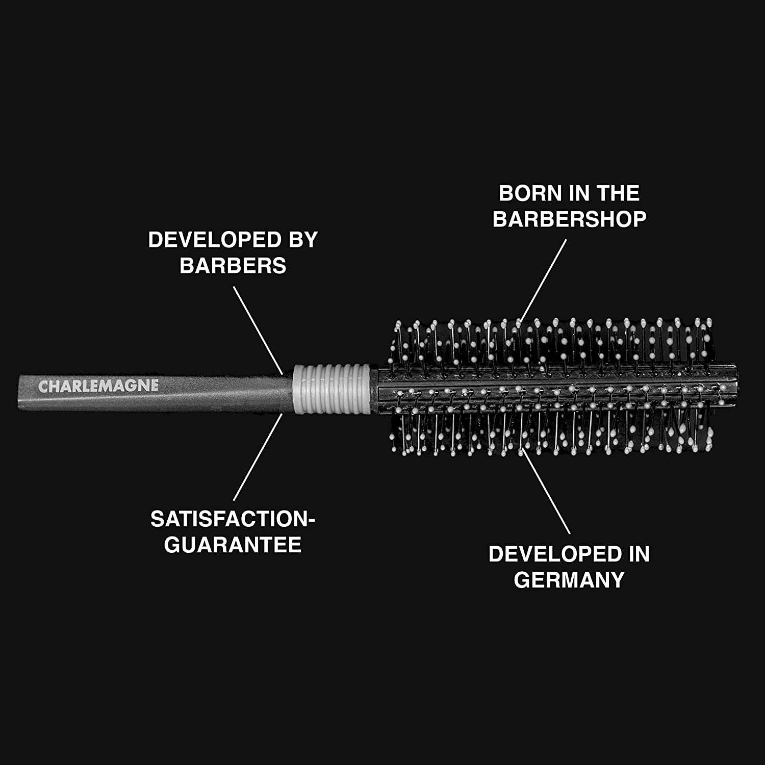 Round Hair Brush - Black