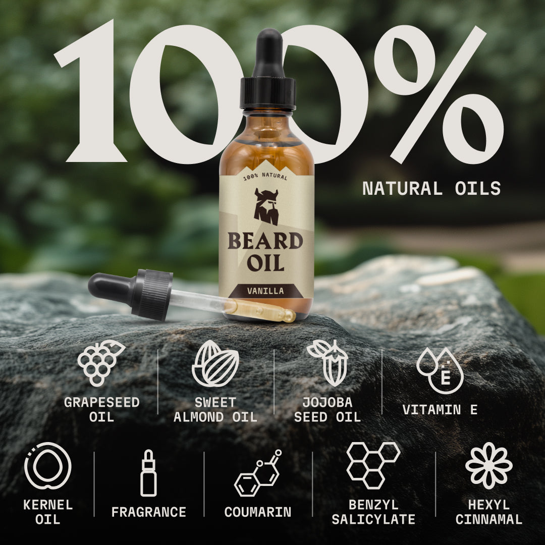 Striking Viking Vanilla Pre Shave Oil for Men – Smooth Razor Glide & Skin Protection