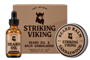 Striking Viking Sandalwood Beard Oil & Balm Kit for Soft Healthy Beard Care for Men