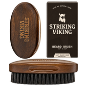 Striking Viking Boar Bristle Beard Brush for Men – Natural Beech Wood Grooming Brush