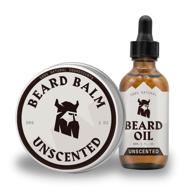 Beard Oil and Balm - Hydration & Styling Kit - Unscented