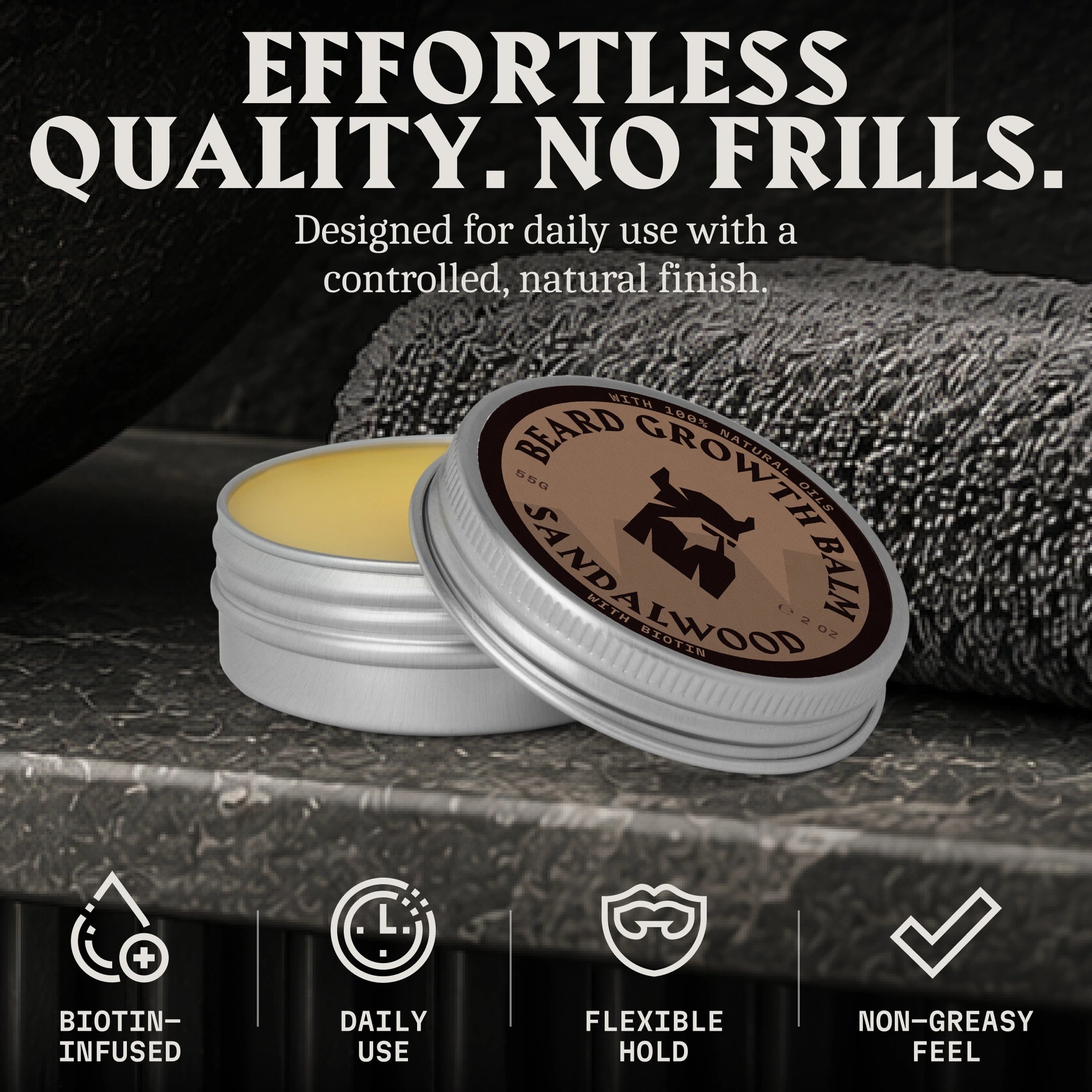 Beard Growth Balm with Biotin | Sandalwood
