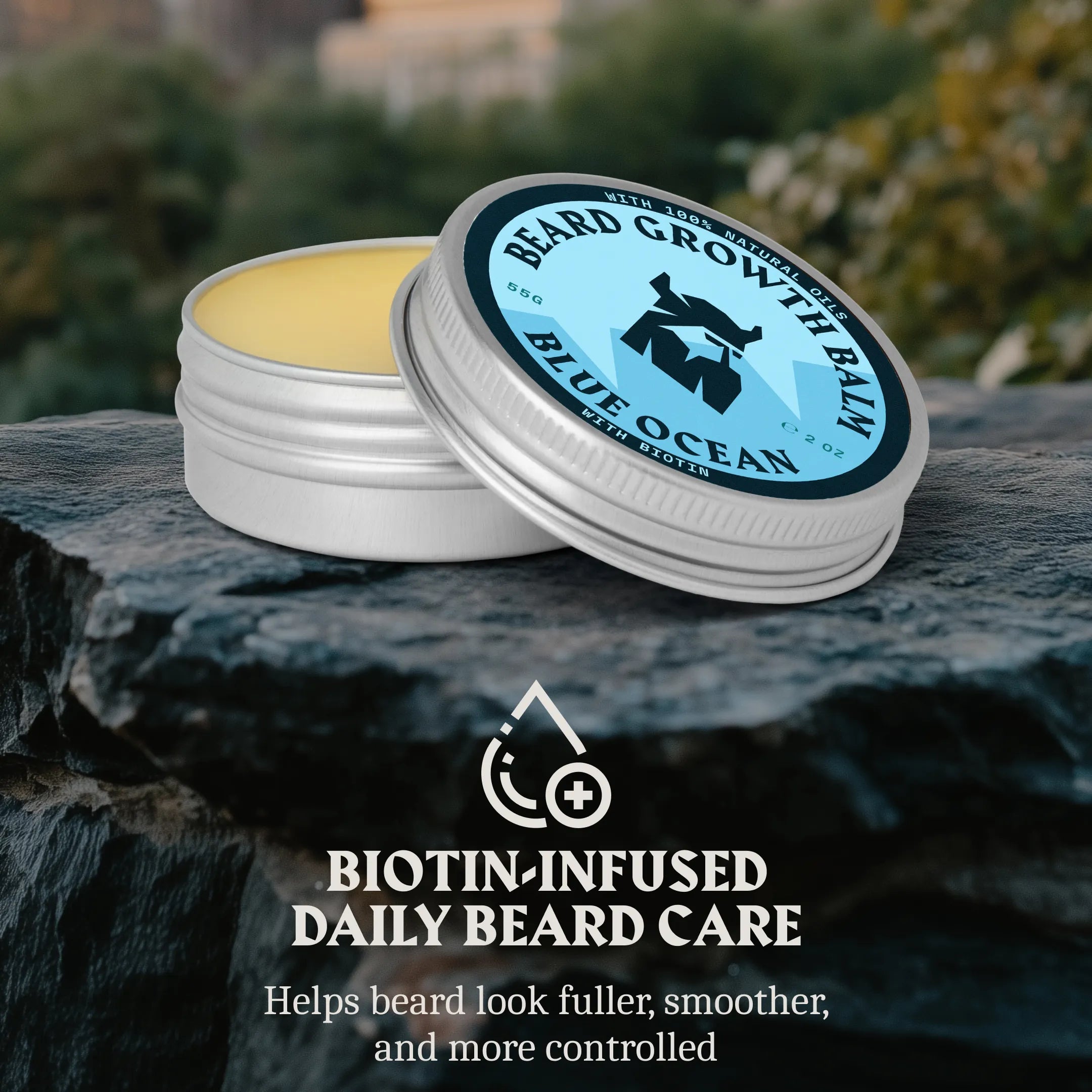 Beard Growth Balm with Biotin | Blue Ocean