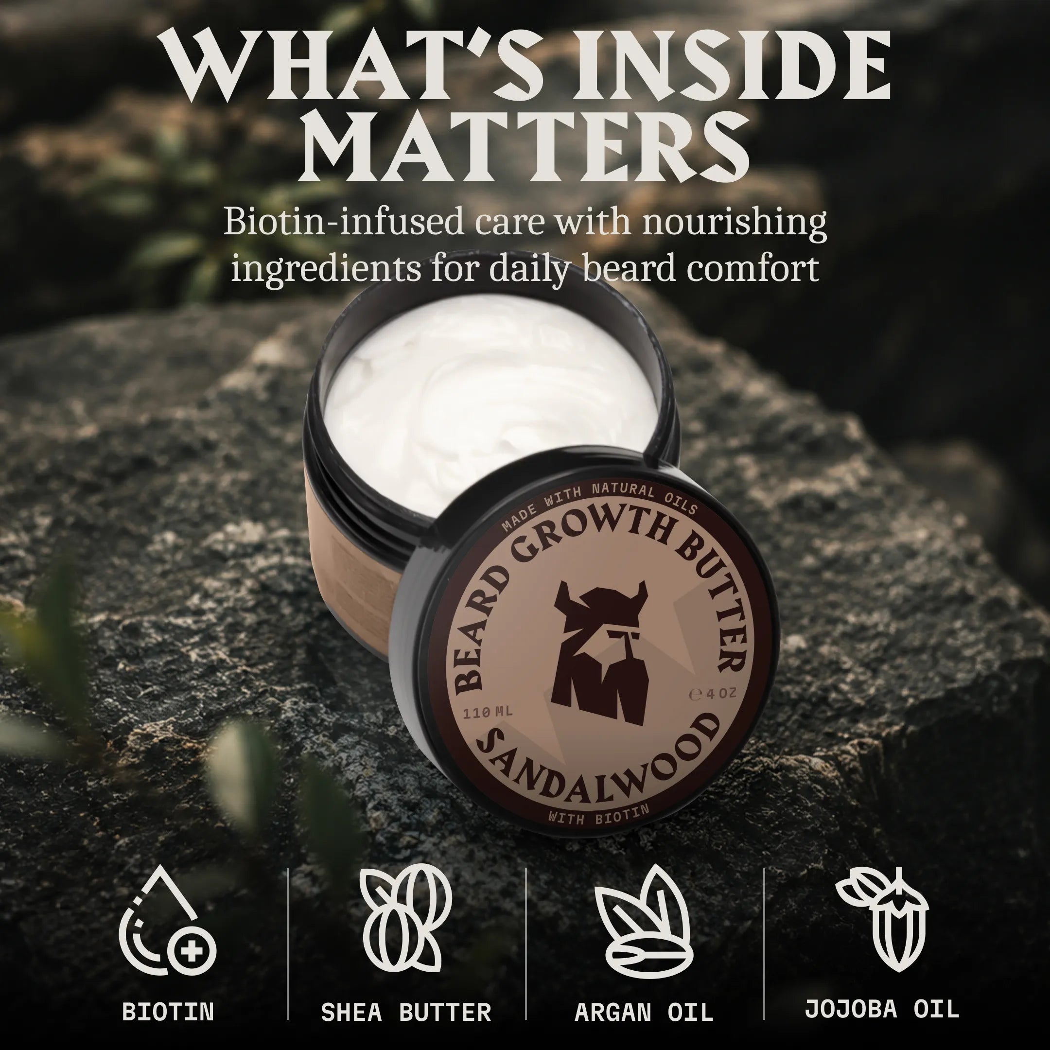 Beard Growth Butter with Biotin | Sandalwood
