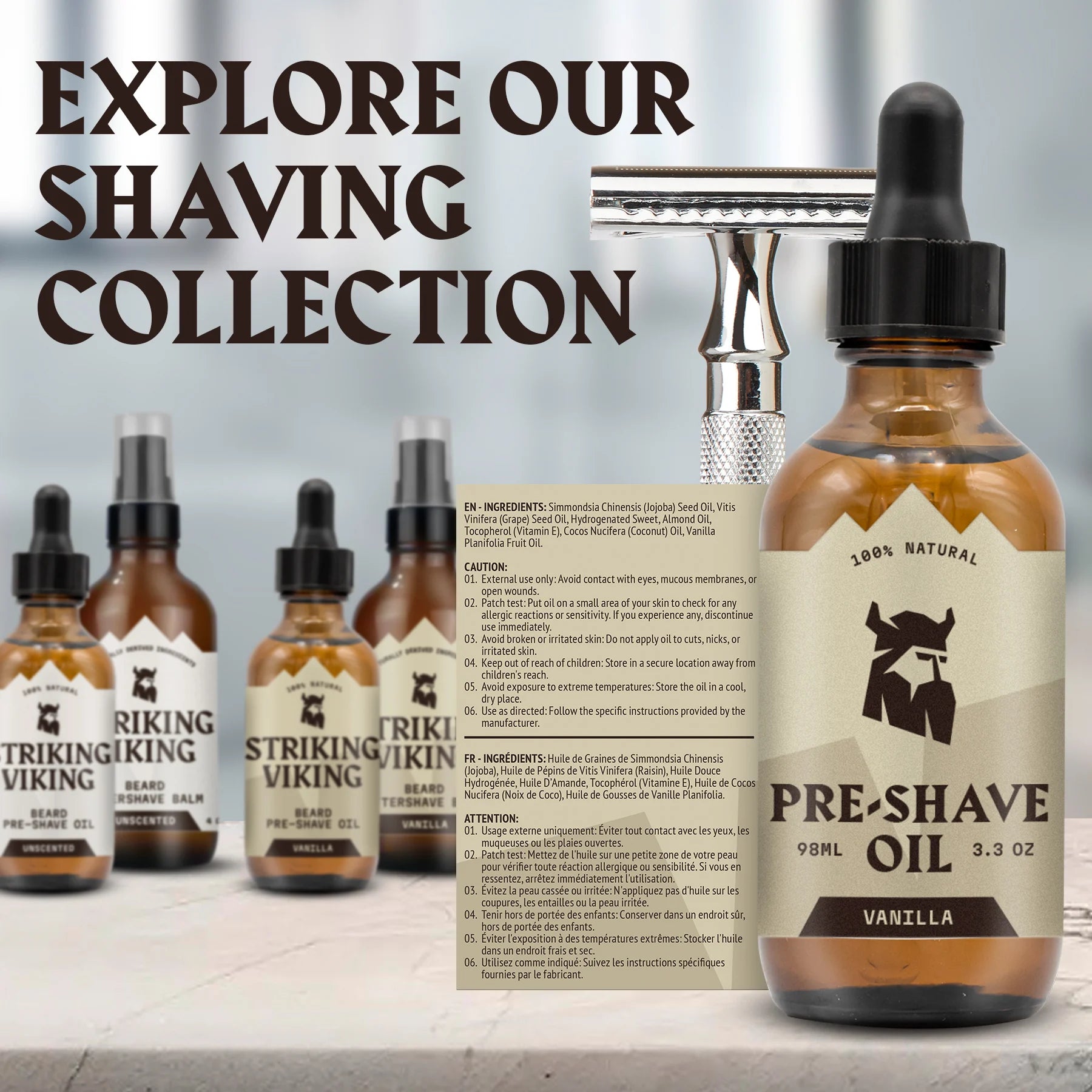 Pre Shave Oil for Men (Vanilla)