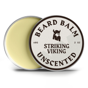 Beard Balm Unscented by Striking Viking, 2oz tin.