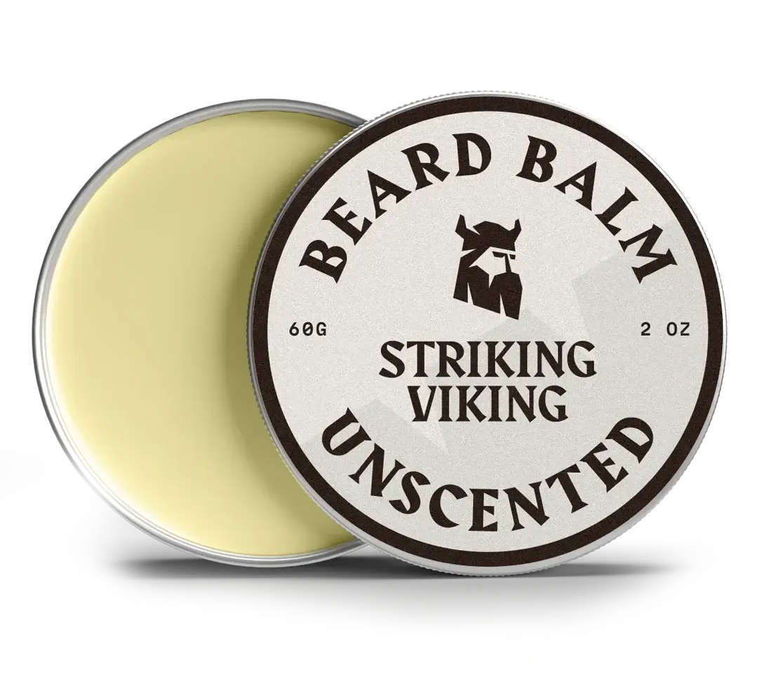 Beard Balm Unscented by Striking Viking, 2oz tin.