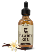 Beard Oil Vanilla bottle with natural ingredients for healthy beard care.