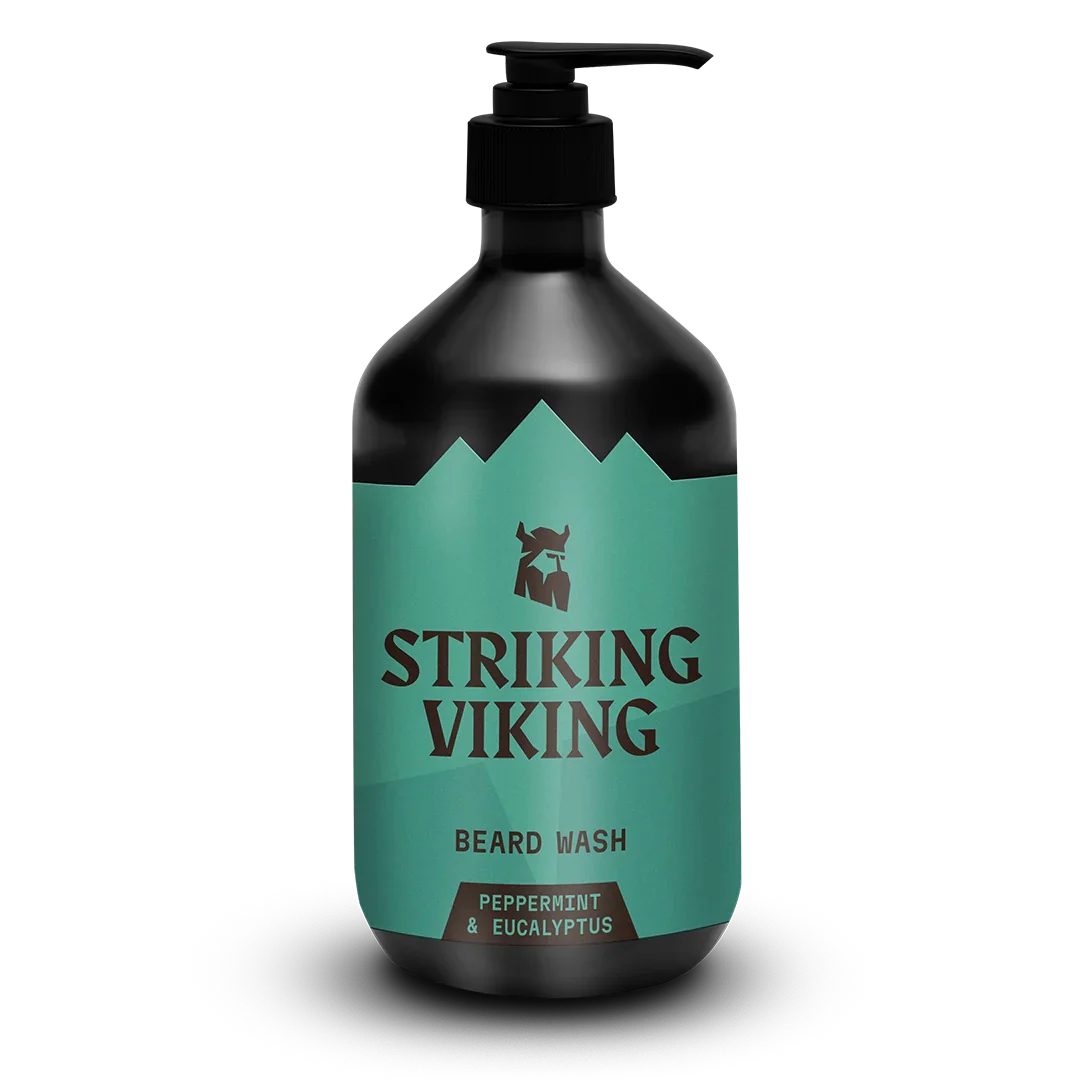 Beard Shampoo with peppermint and eucalyptus by Striking Viking.