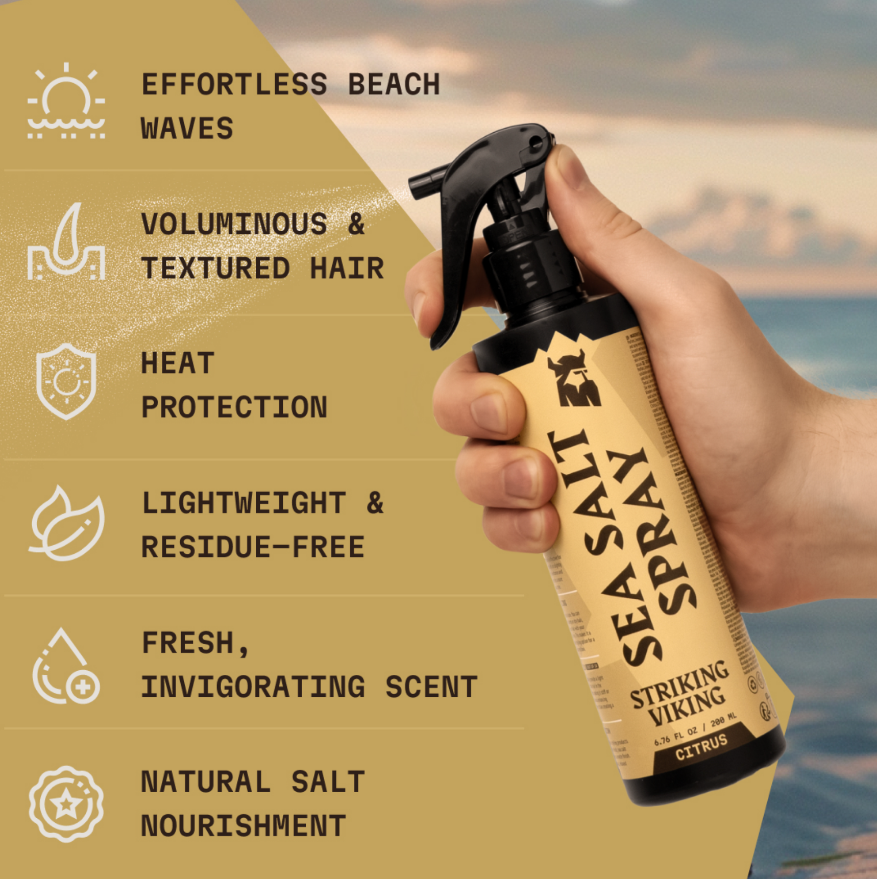 Striking Viking Sea Salt Spray for Men (Citrus)