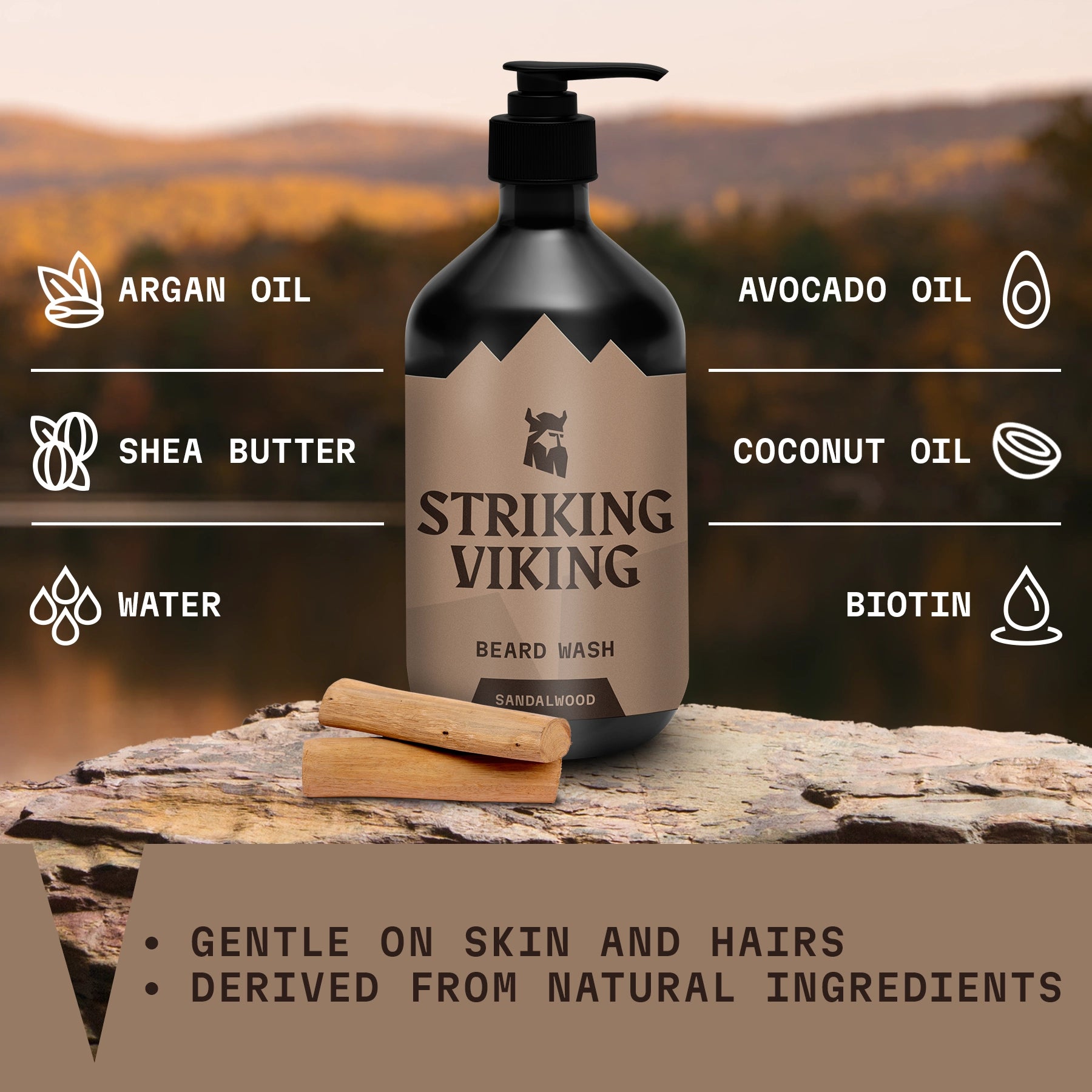 ingredients of Striking Viking Beard Wash (Sandalwood)