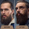 before and after using Striking Viking Beard Wash (Sandalwood)