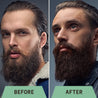 before and after using Striking Viking Beard Wash (Tea Tree & Biotin)