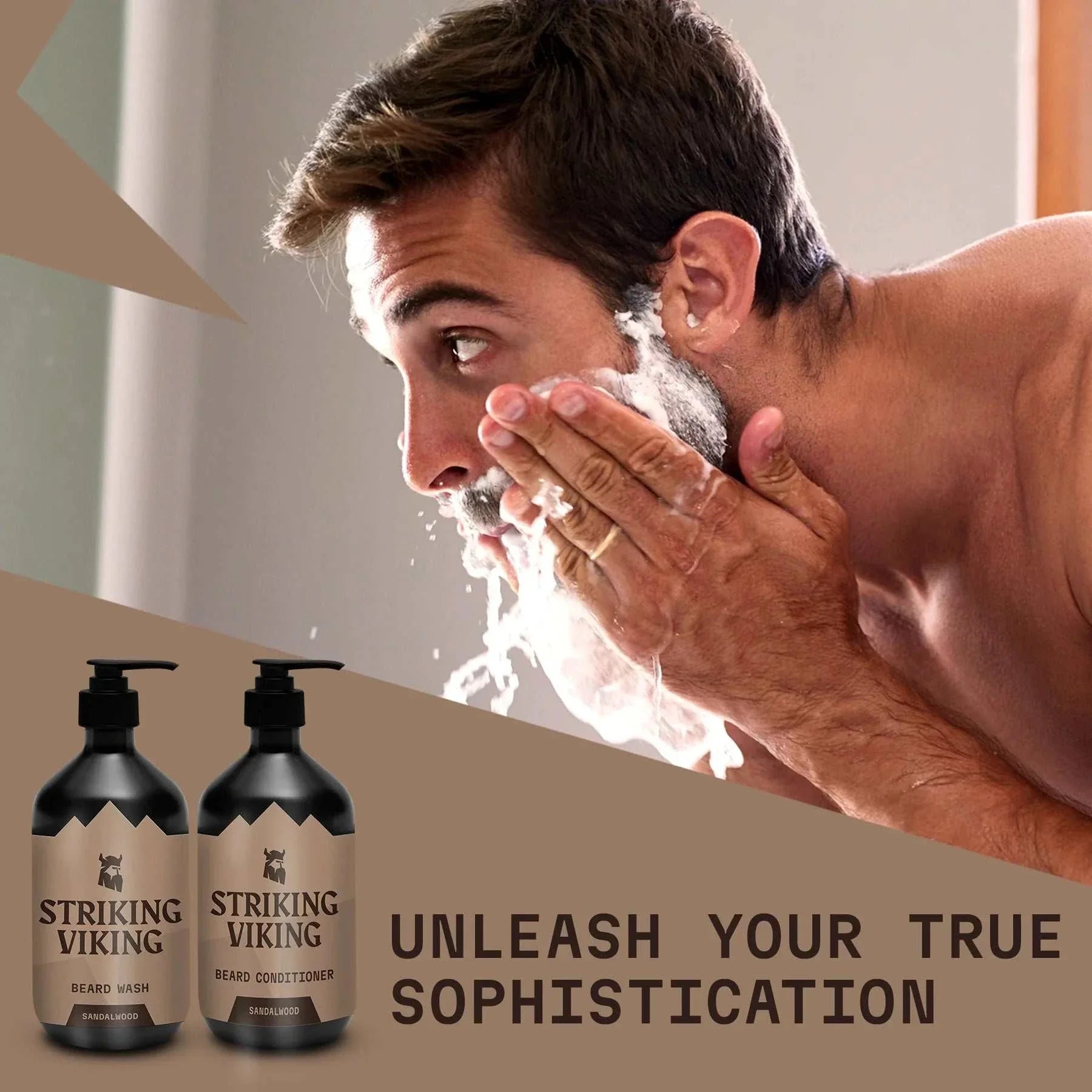 Striking Viking Beard Shampoo & Conditioner Set (Sandalwood)