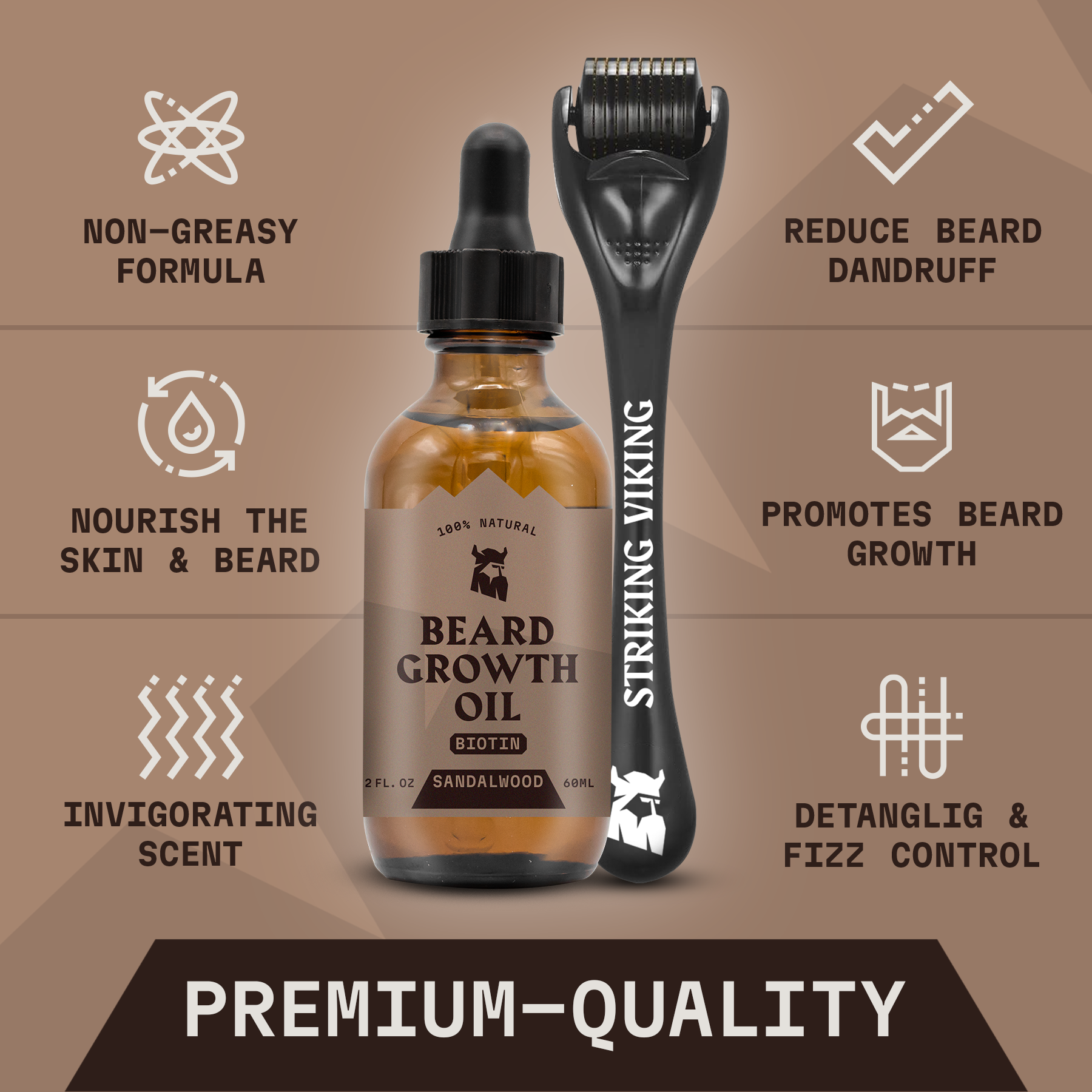 Beard Growth Kit (Sandalwood)