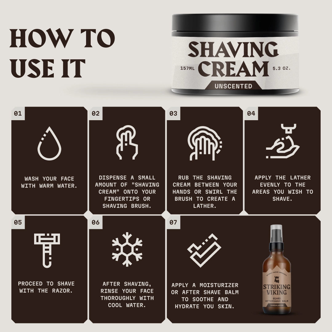 Shaving Cream for Men (Unscented)