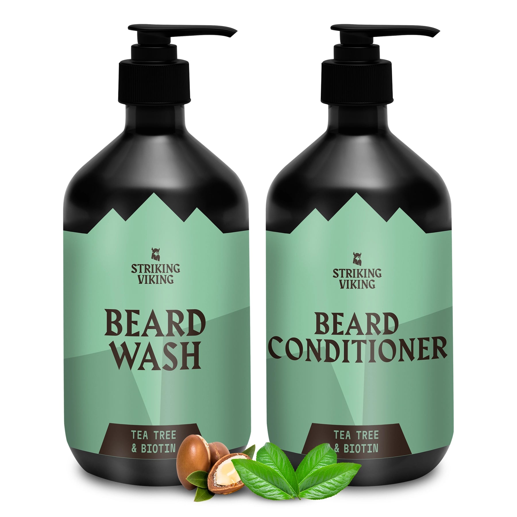 Striking Viking Beard Wash & Conditioner Set (Tea Tree & Biotin)